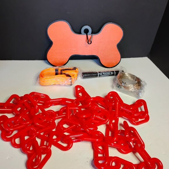 Halloween 7 ft Skeleton Dog Accessories Orange - Picture 3 of 14